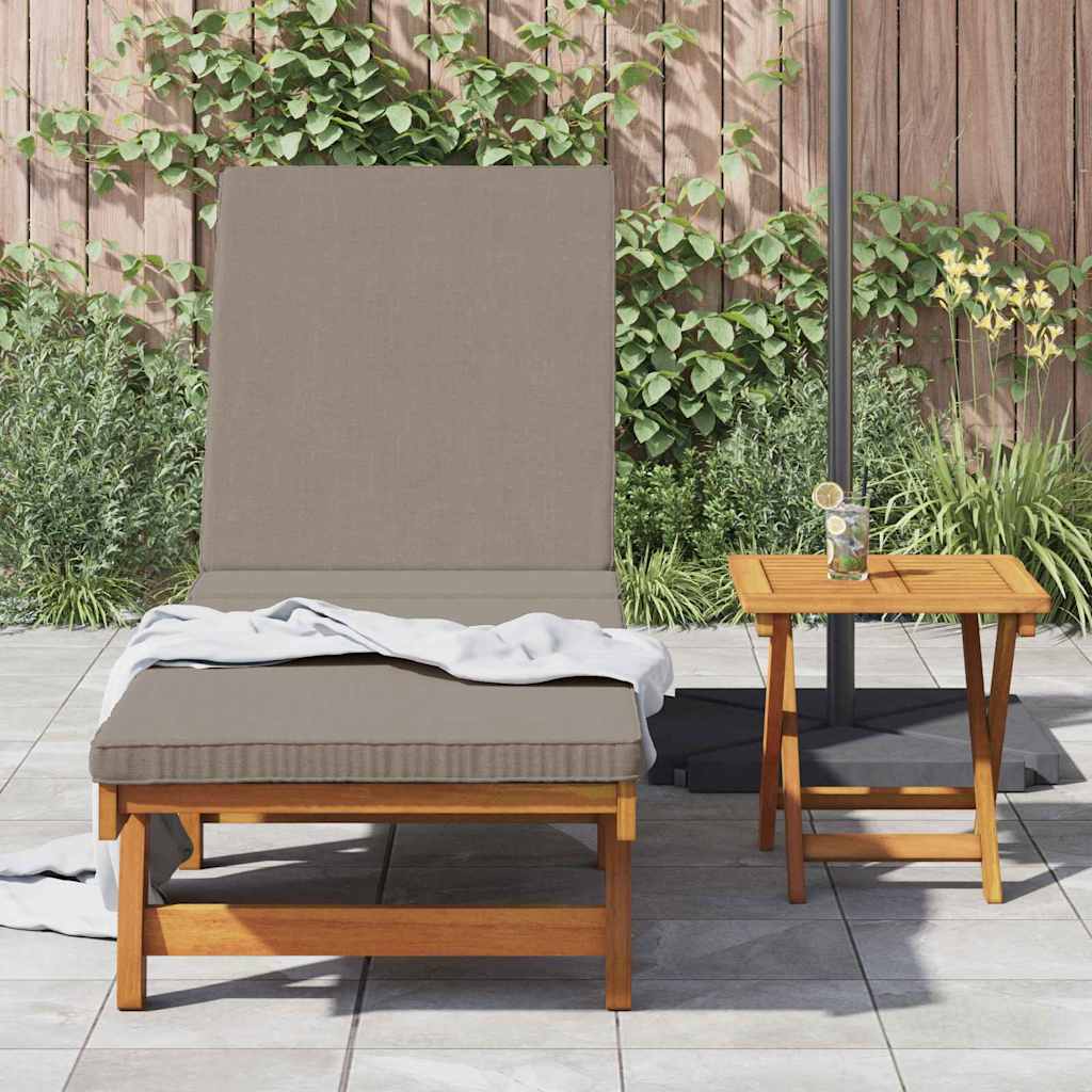 Sonnenliege mit Kissen Braun 63 x 199 x 85cm Massivholz Akazie