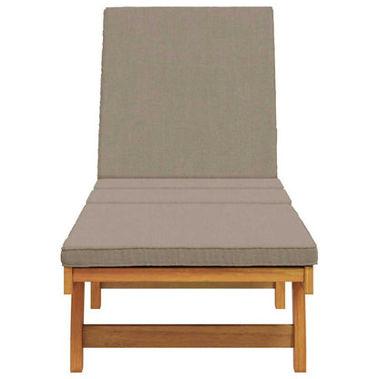 Sonnenliege mit Kissen Braun 63 x 199 x 85cm Massivholz Akazie