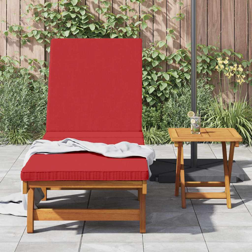 Sonnenliege mit Kissen Braun 63 x 199 x 85cm Massivholz Akazie