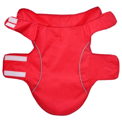 Hunde Regenmantel mit Reflexstreifen Polyester Rot XXS