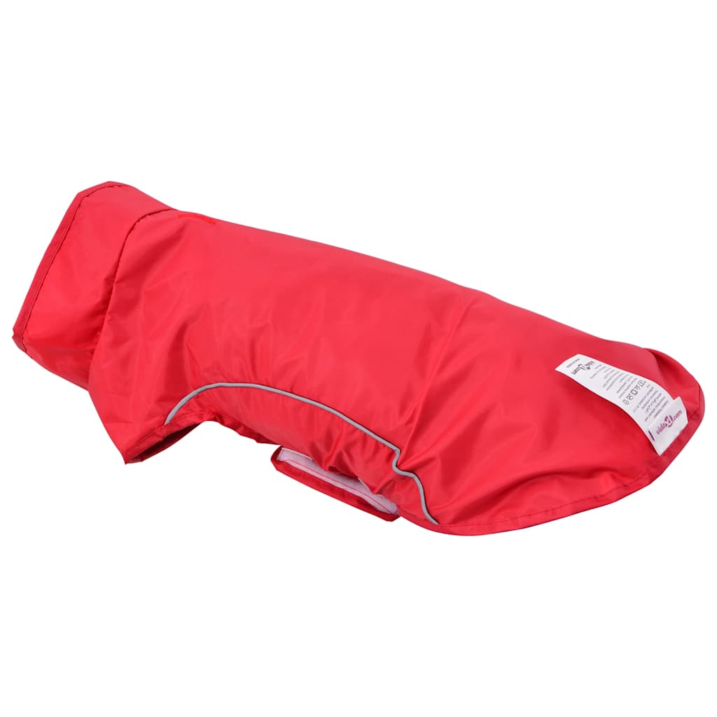Hunde Regenmantel mit Reflexstreifen Polyester Rot XXS