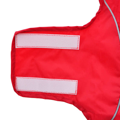 Hunde Regenmantel mit Reflexstreifen Polyester Rot XXS