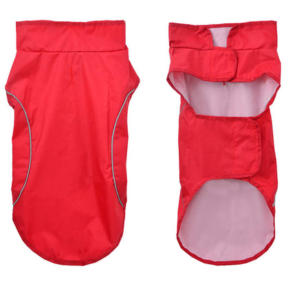 Hunde Regenmantel mit Reflexstreifen Polyester Rot XS