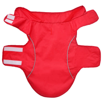 Hunde Regenmantel mit Reflexstreifen Polyester Rot S