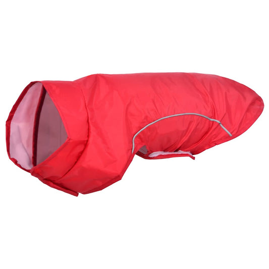 Hunde Regenmantel mit Reflexstreifen Polyester Rot M