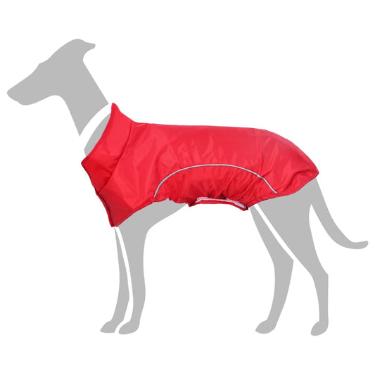 Hunde Regenmantel mit Reflexstreifen Polyester Rot 3XL