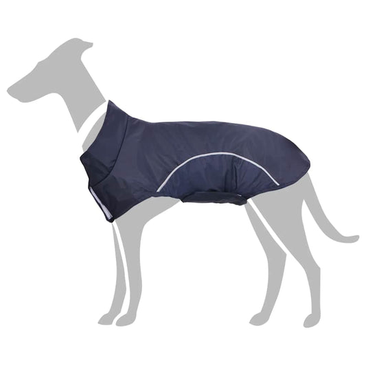 Hunde Regenmantel mit Reflexstreifen Polyester Marineblau XXS