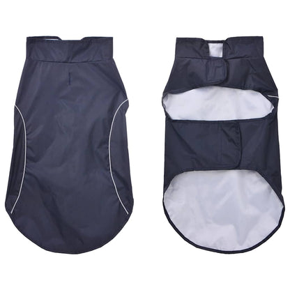 Hunde Regenmantel mit Reflexstreifen Polyester Marineblau 2XL