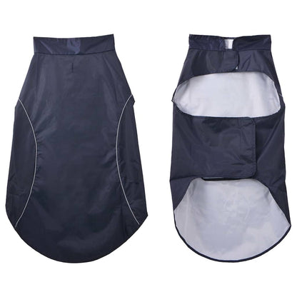 Hunde Regenmantel mit Reflexstreifen Polyester Marineblau 3XL