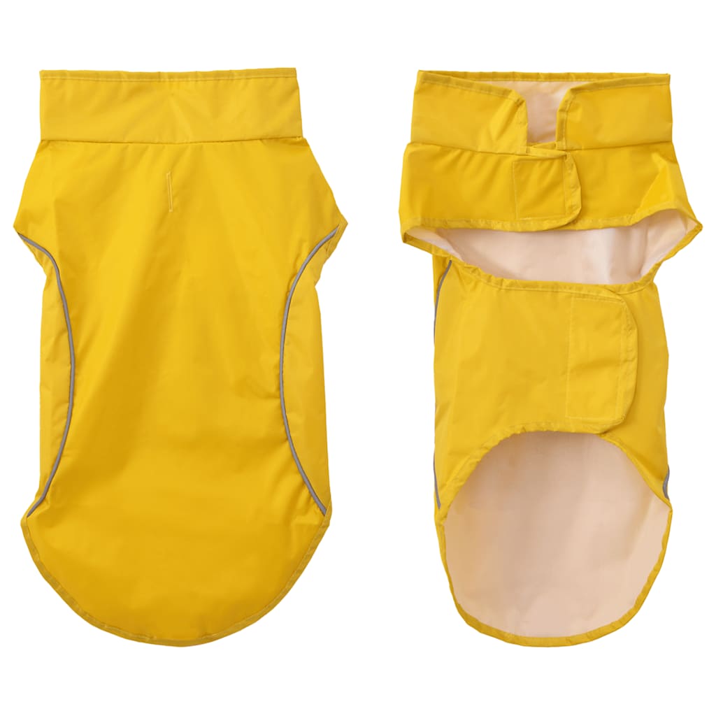 Hunde Regenmantel mit Reflexstreifen Polyester Gelb XXS