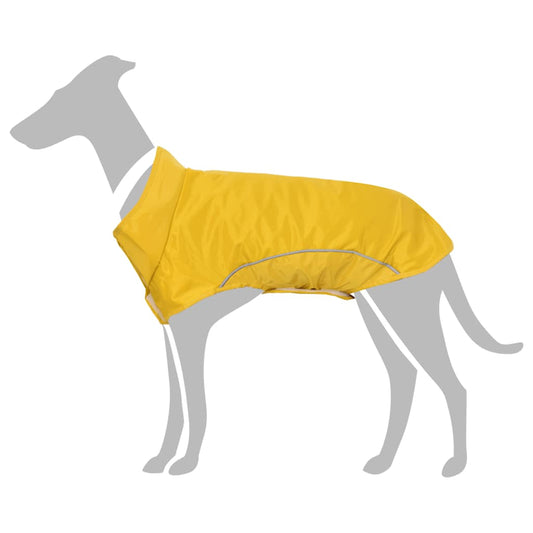 Hunde Regenmantel mit Reflexstreifen Polyester Gelb XXS