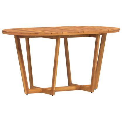 Garten-Esstisch Oval 150x90x75 cm Massivholz Akazie