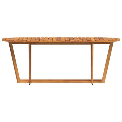 Garten-Esstisch Oval 200x90x75 cm Massivholz Akazie