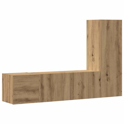 TV-Wandschränke 3 Stk. Artisan-Eiche Holzwerkstoff