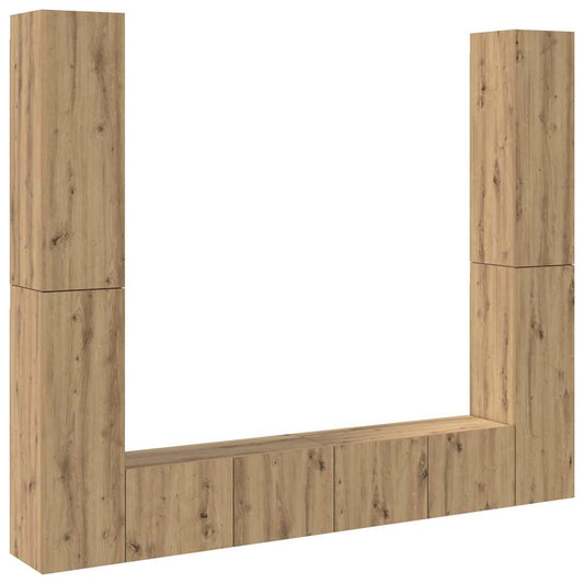 TV-Wandschränke 6 Stk. Artisan-Eiche Holzwerkstoff