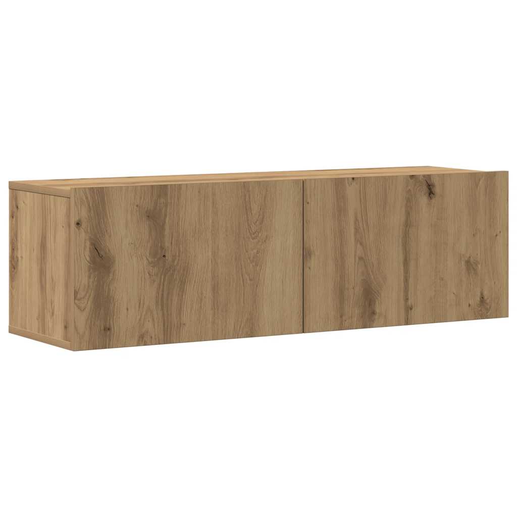 3-tlg. TV-Schrank-Set Wandmontage Artisan-Eiche Holzwerkstoff