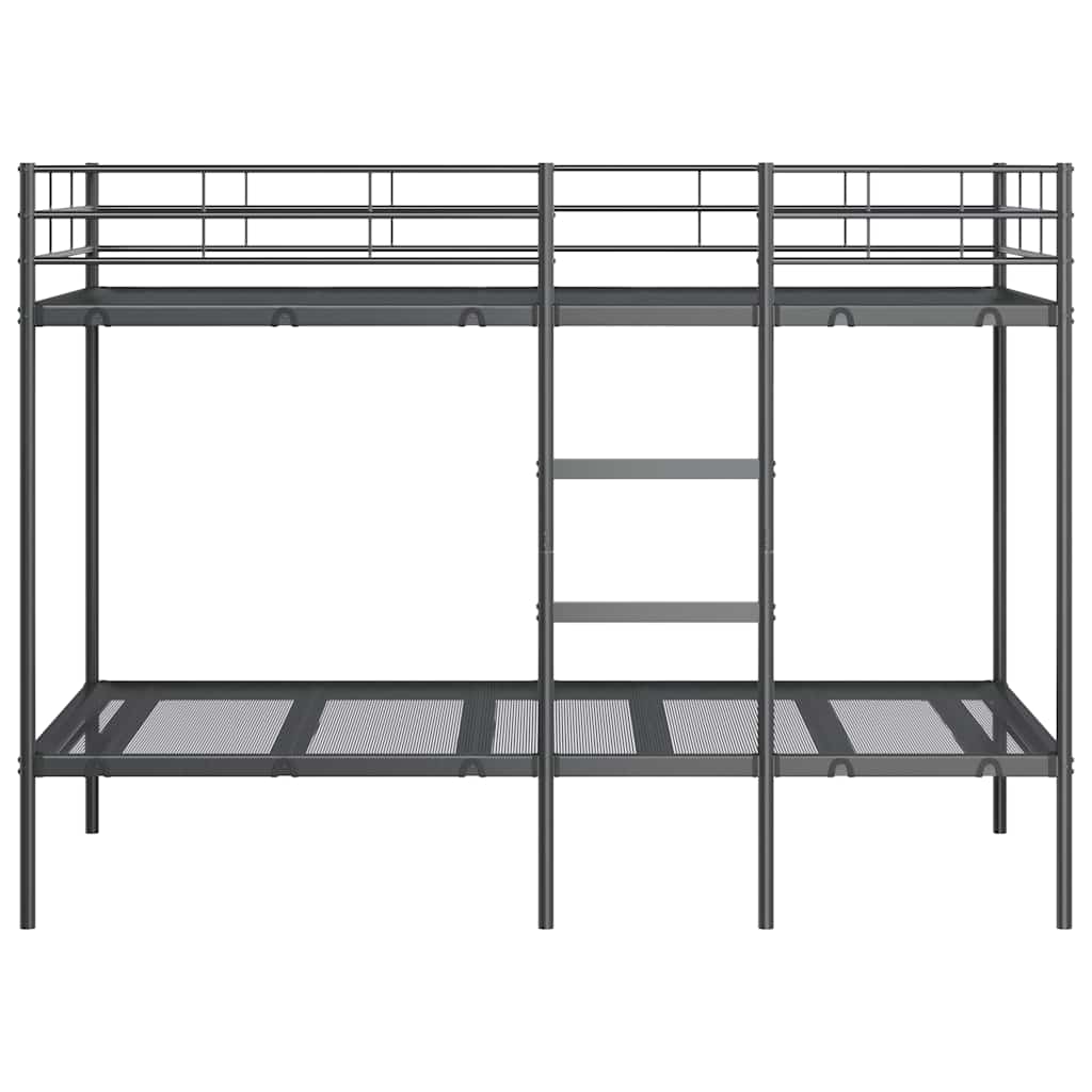 Etagenbett ohne Matratze Schwarz 90x190 cm Stahl