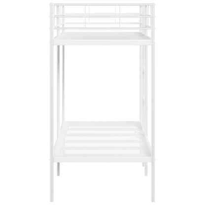 Etagenbett ohne Matratze Weiß 80x200 cm Stahl