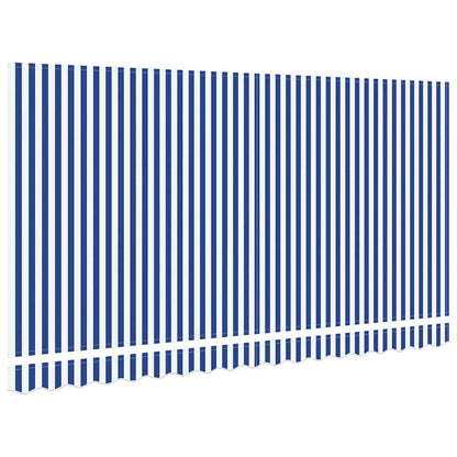 Markisen-Ersatzstoff Blau und weiß 400 x 200 cm Segeltuch