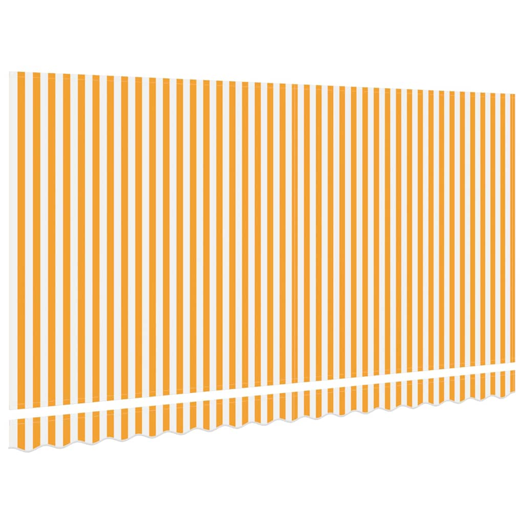 Markisen-Ersatzstoff Gelb und weiß 400 x 200 cm Segeltuch