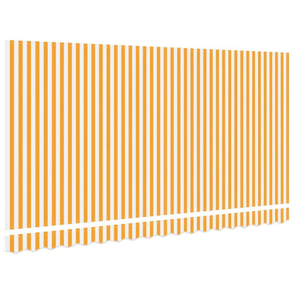 Markisen-Ersatzstoff Gelb und weiß 400 x 200 cm Segeltuch