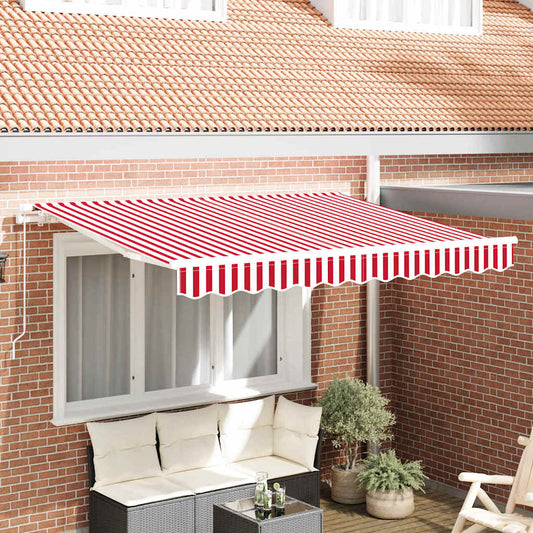 Markisen-Ersatzstoff Rot und Weiß 350 x 200 cm Segeltuch