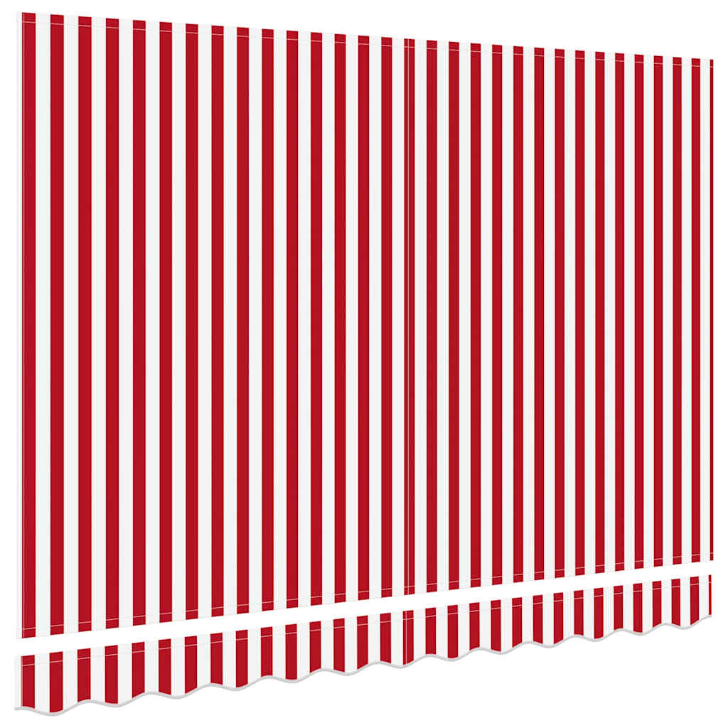 Markisen-Ersatzstoff Rot und Weiß 350 x 200 cm Segeltuch