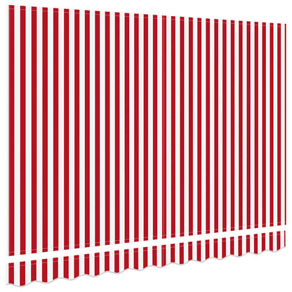 Markisen-Ersatzstoff Rot und Weiß 350 x 200 cm Segeltuch