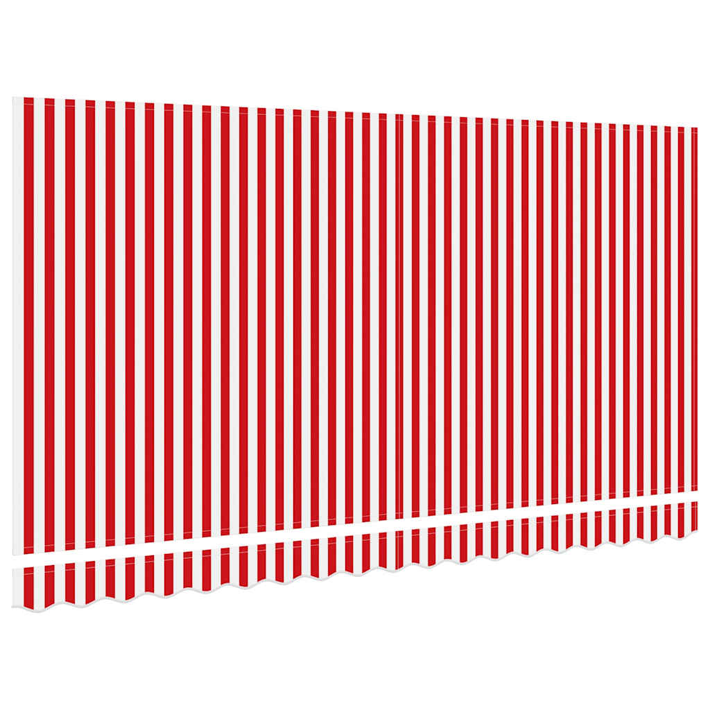 Markisen-Ersatzstoff Rot und Weiß 400 x 200 cm Segeltuch