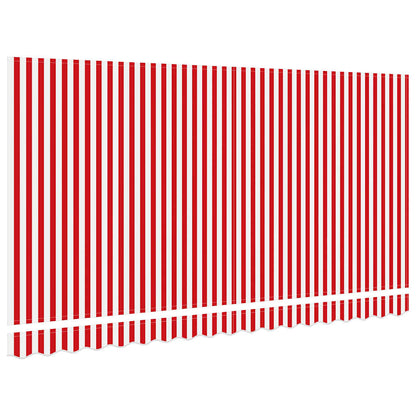 Markisen-Ersatzstoff Rot und Weiß 400 x 200 cm Segeltuch