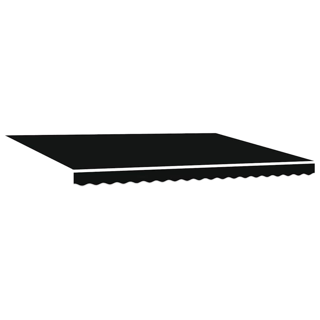 Markisen-Ersatzstoff Schwarz 450 × 350 cm Segeltuch