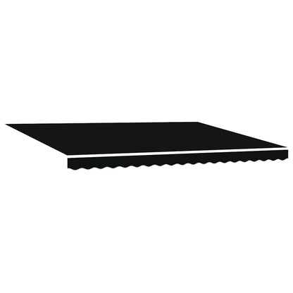 Markisen-Ersatzstoff Schwarz 450 × 350 cm Segeltuch