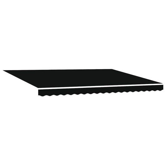 Markisen-Ersatzstoff Schwarz 450 × 350 cm Segeltuch