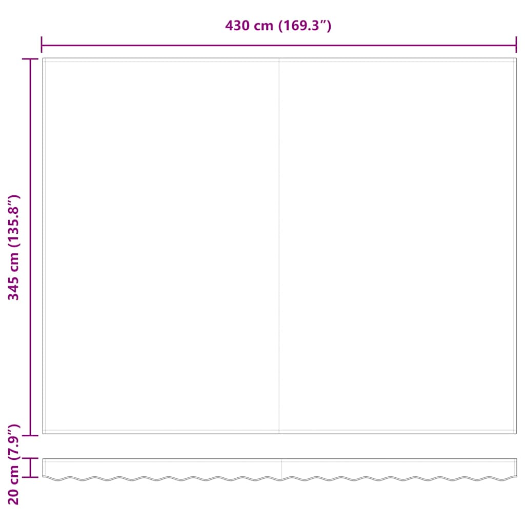 Markisen-Ersatzstoff Weiß 450 × 350 cm Segeltuch