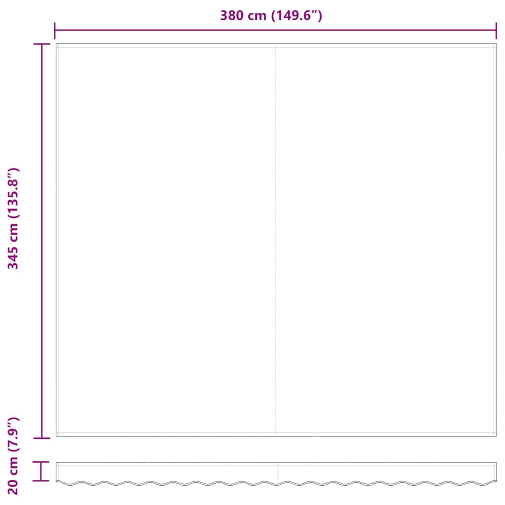 Markisen-Ersatzstoff Rot 400 × 350 cm Segeltuch