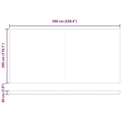 Markisen-Ersatzstoff Rot 600 × 300 cm Segeltuch