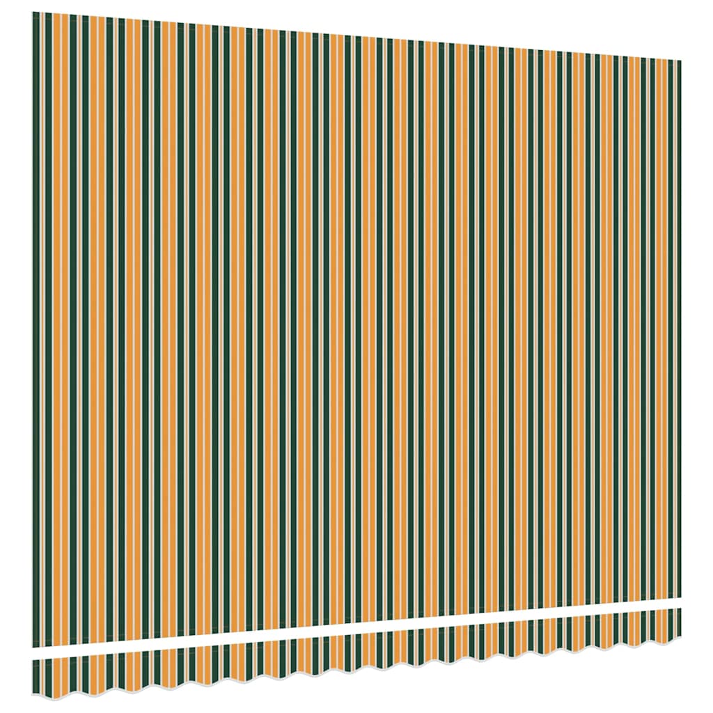 Markisen-Ersatzstoff Grün und Gelb 400 × 350 cm Segeltuch