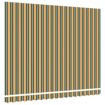 Markisen-Ersatzstoff Grün und Gelb 400 × 350 cm Segeltuch