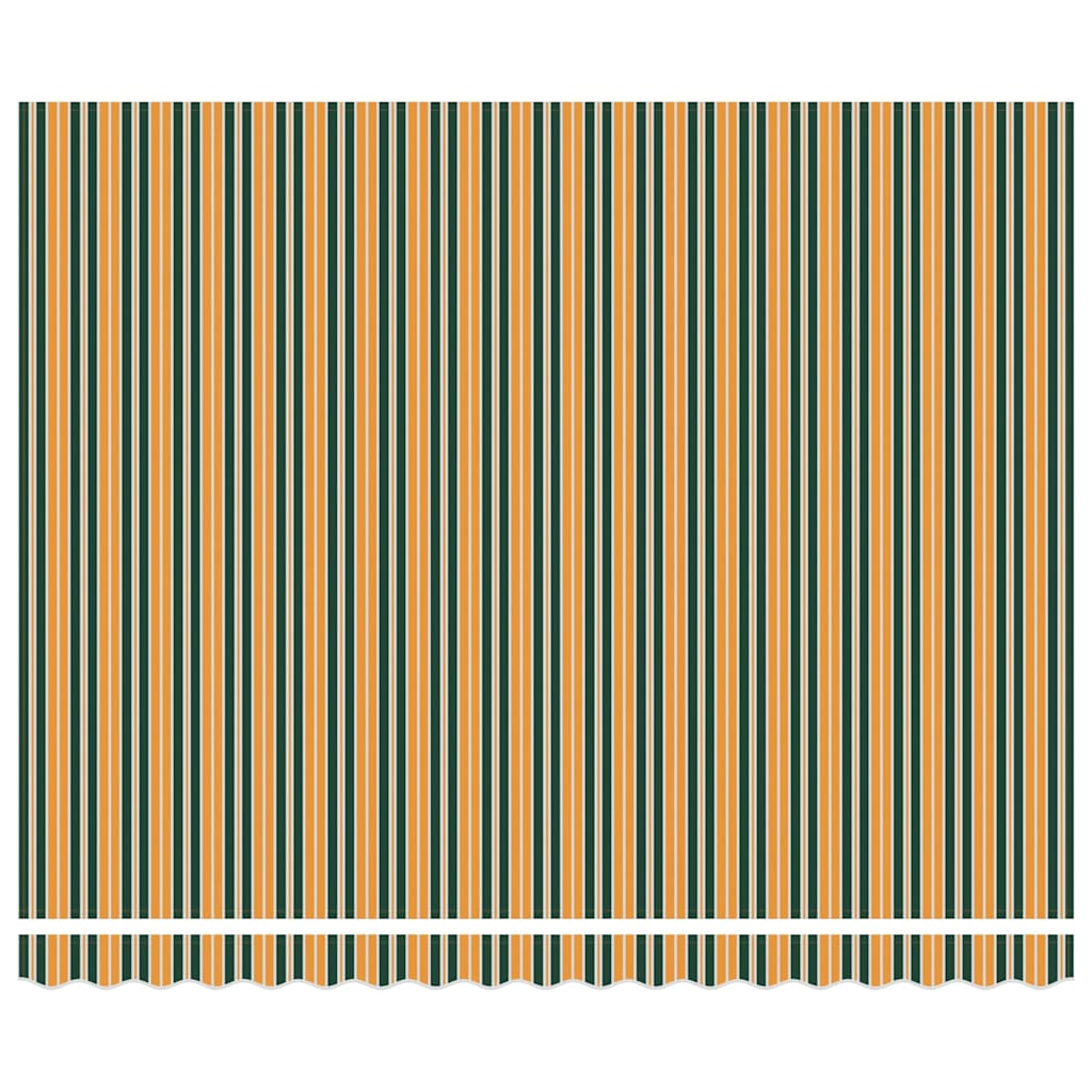 Markisen-Ersatzstoff Grün und Gelb 400 × 350 cm Segeltuch