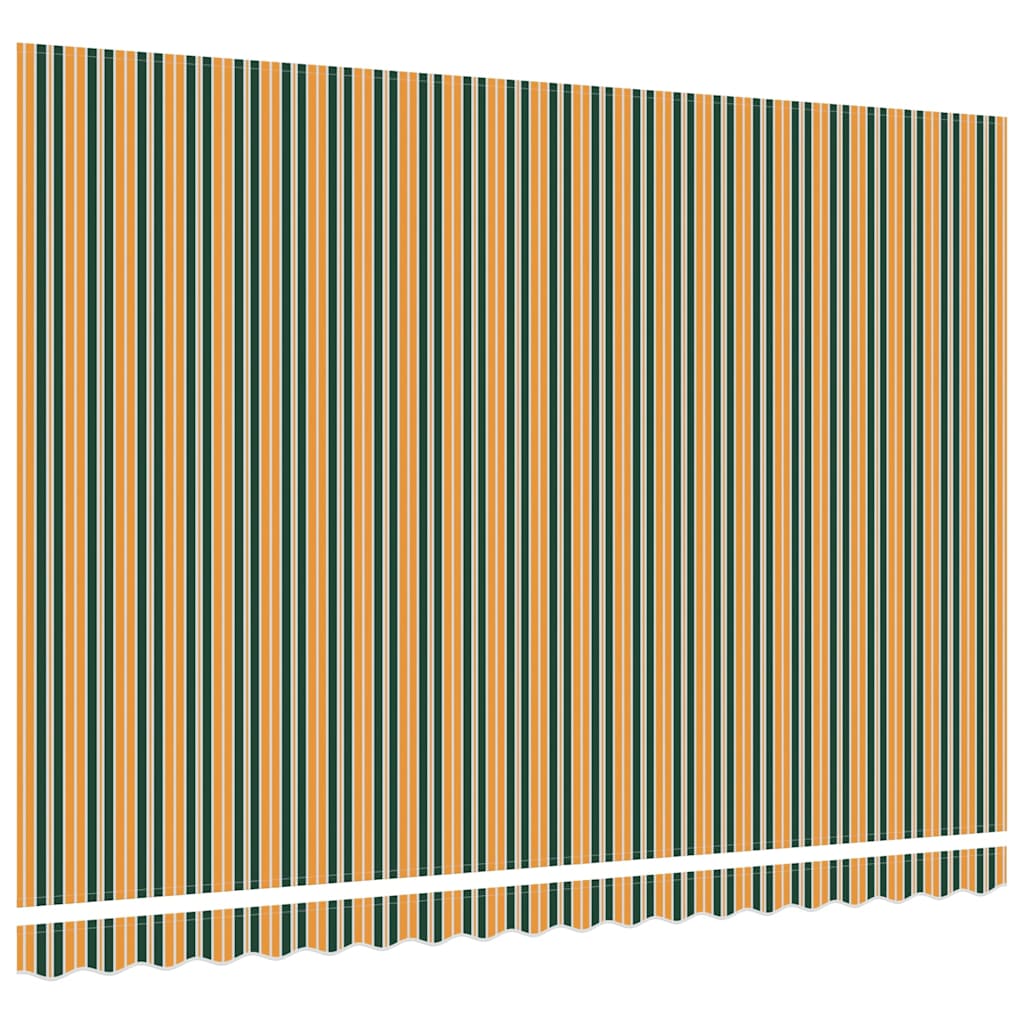 Markisen-Ersatzstoff Grün und Gelb 450 × 350 cm Segeltuch