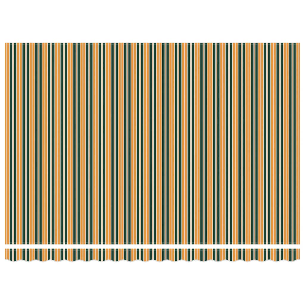 Markisen-Ersatzstoff Grün und Gelb 450 × 350 cm Segeltuch