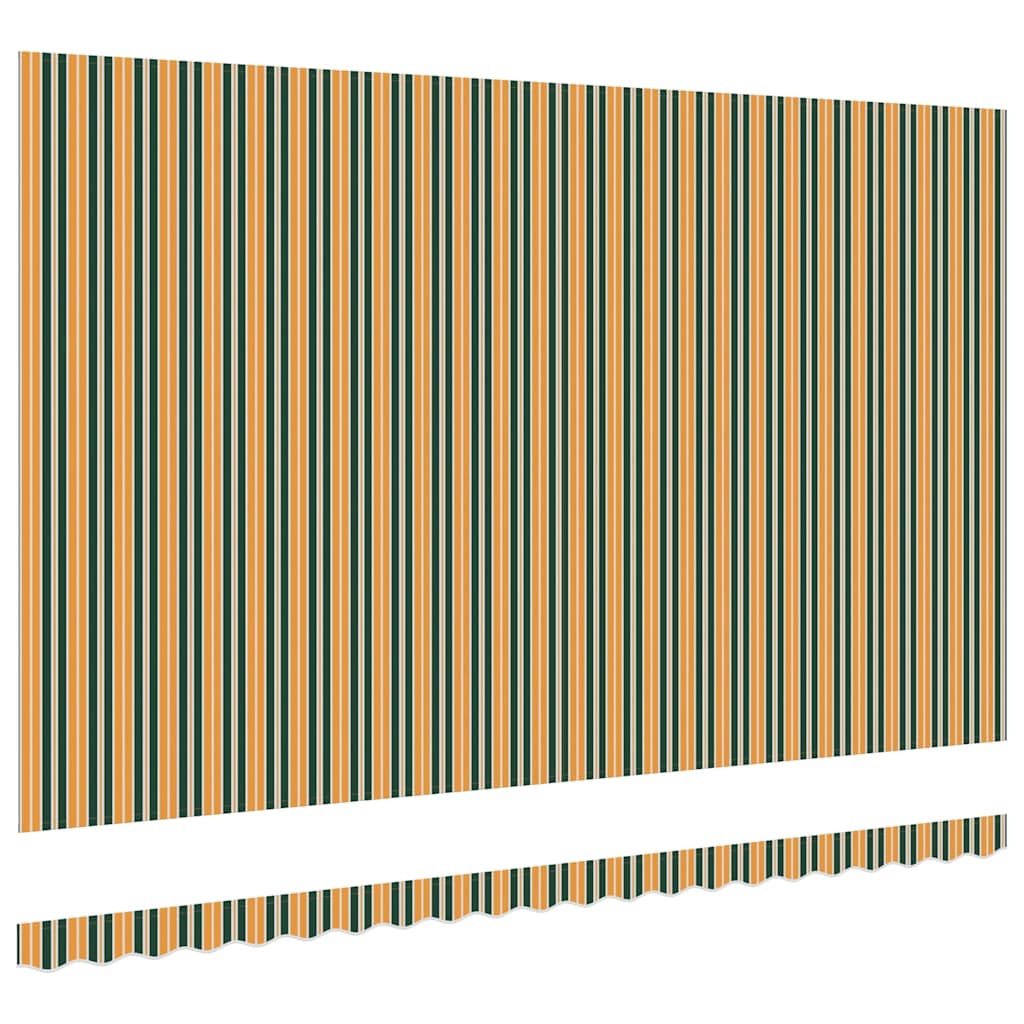 Markisen-Ersatzstoff Grün und Gelb 500 x 350 cm Segeltuch