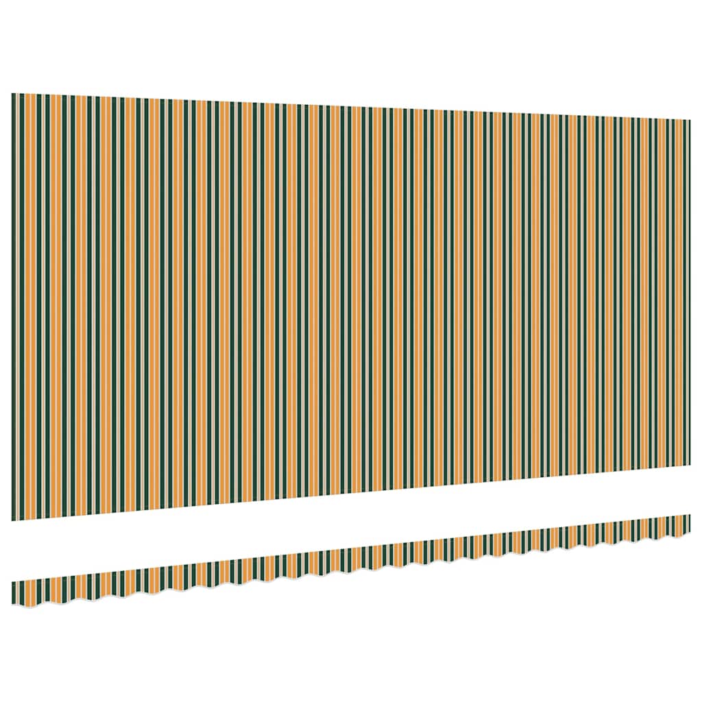 Markisen-Ersatzstoff Grün und Gelb 600 x 300 cm Segeltuch