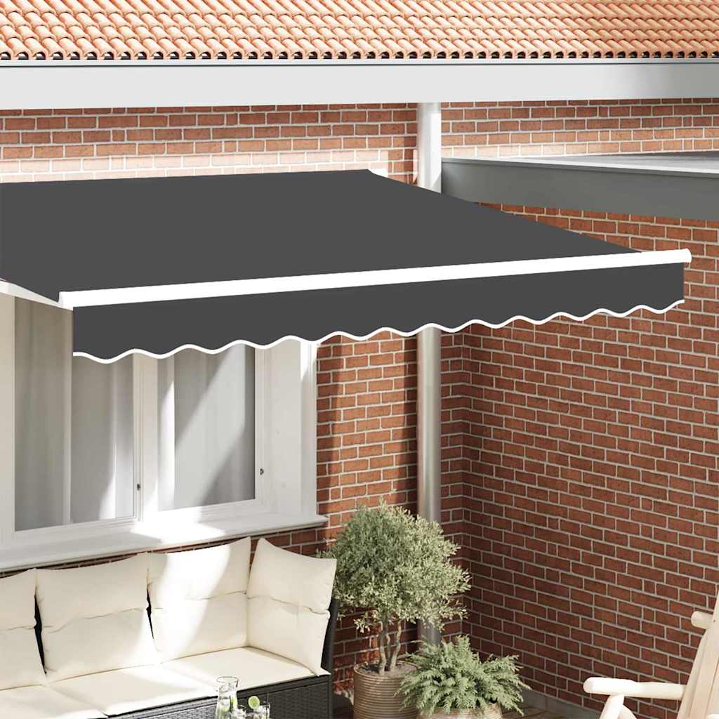 Markisenfranse Anthrazit 2,3 x 0,2 m Segeltuch