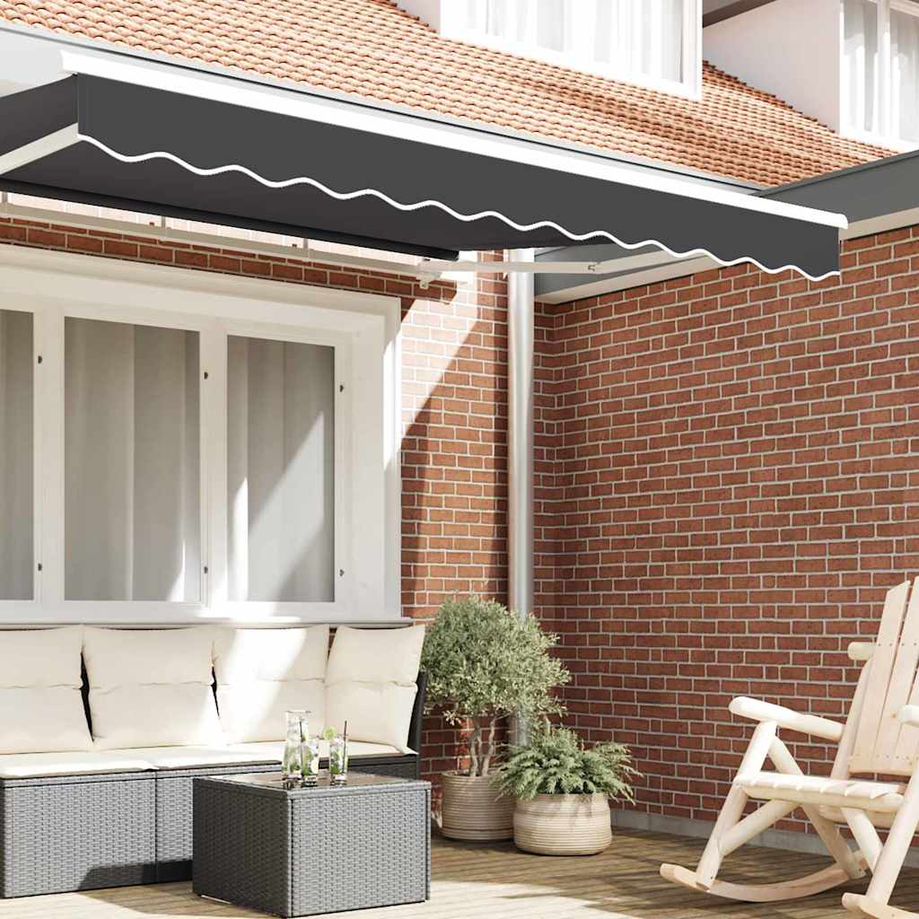 Markisenfranse Anthrazit 2,3 x 0,2 m Segeltuch
