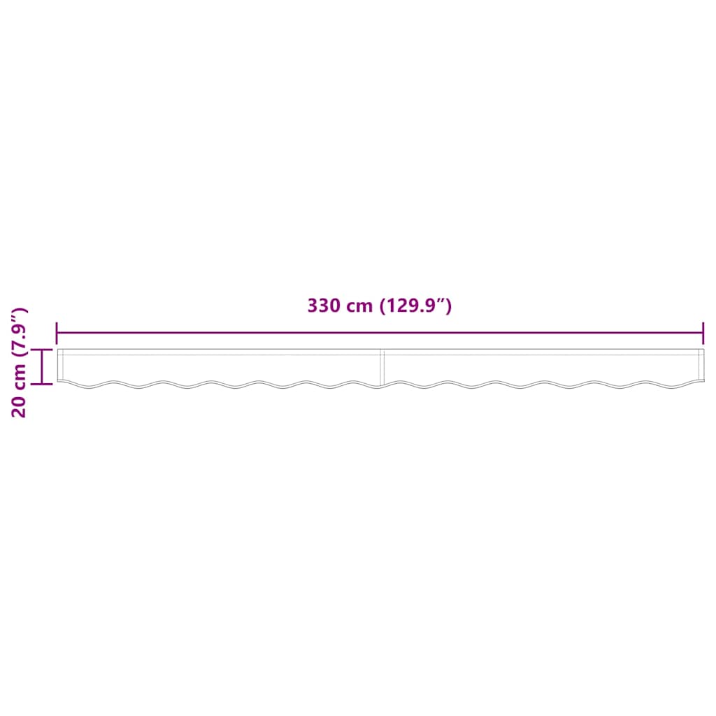 Markisenfranse Mehrfarbig 3,3 x 0,2 m Segeltuch