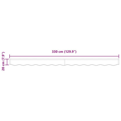 Markisenfranse Mehrfarbig 3,3 x 0,2 m Segeltuch