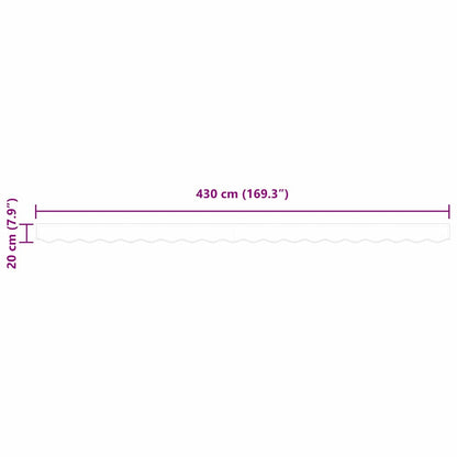 Markisenfranse Mehrfarbig 4,3 x 0,2 m Segeltuch