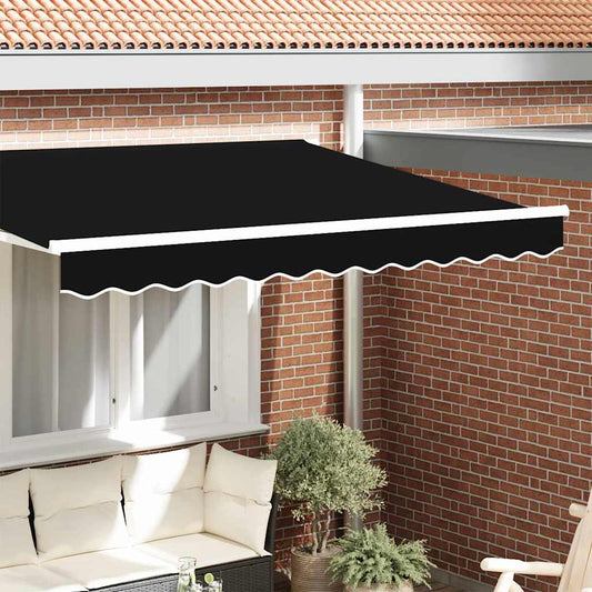 Markisenfranse Schwarz 2,3 x 0,2 m Segeltuch