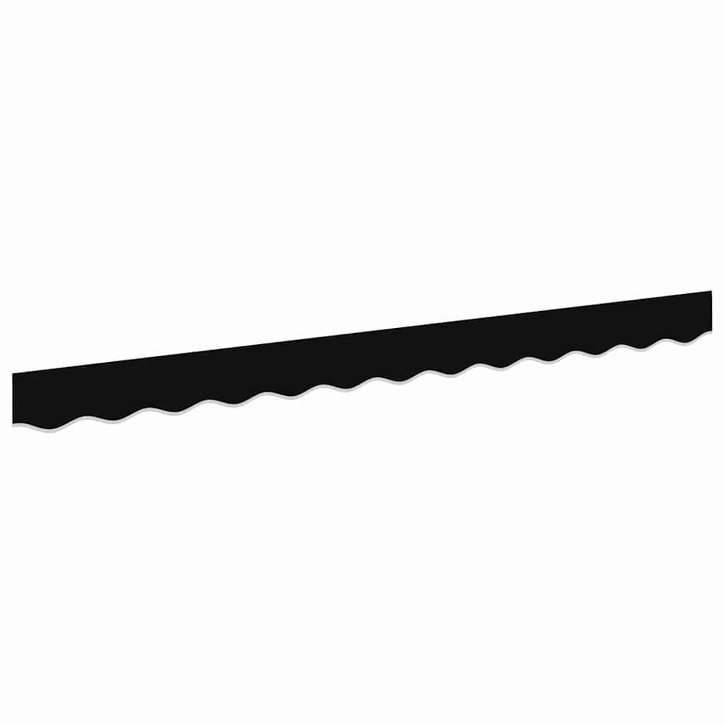 Markisenfranse Schwarz 3,3 x 0,2 m Segeltuch